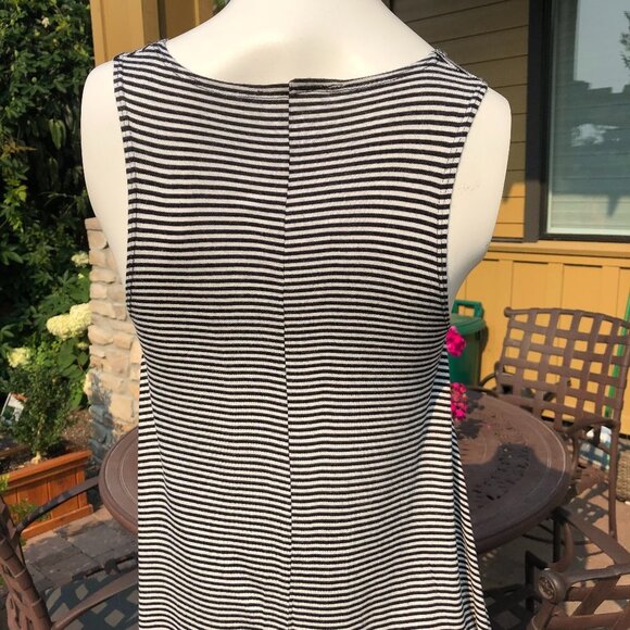 Poetry Striped Cover-Up Dress OS + Flip Flops Sz 9-10 - Picture 7 of 14
